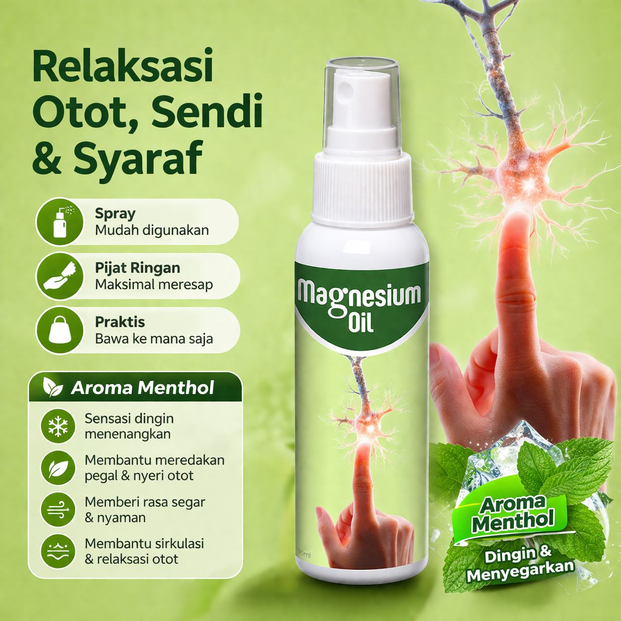 Magnesium Oil, Penenang Otot, Sendi dan Saraf