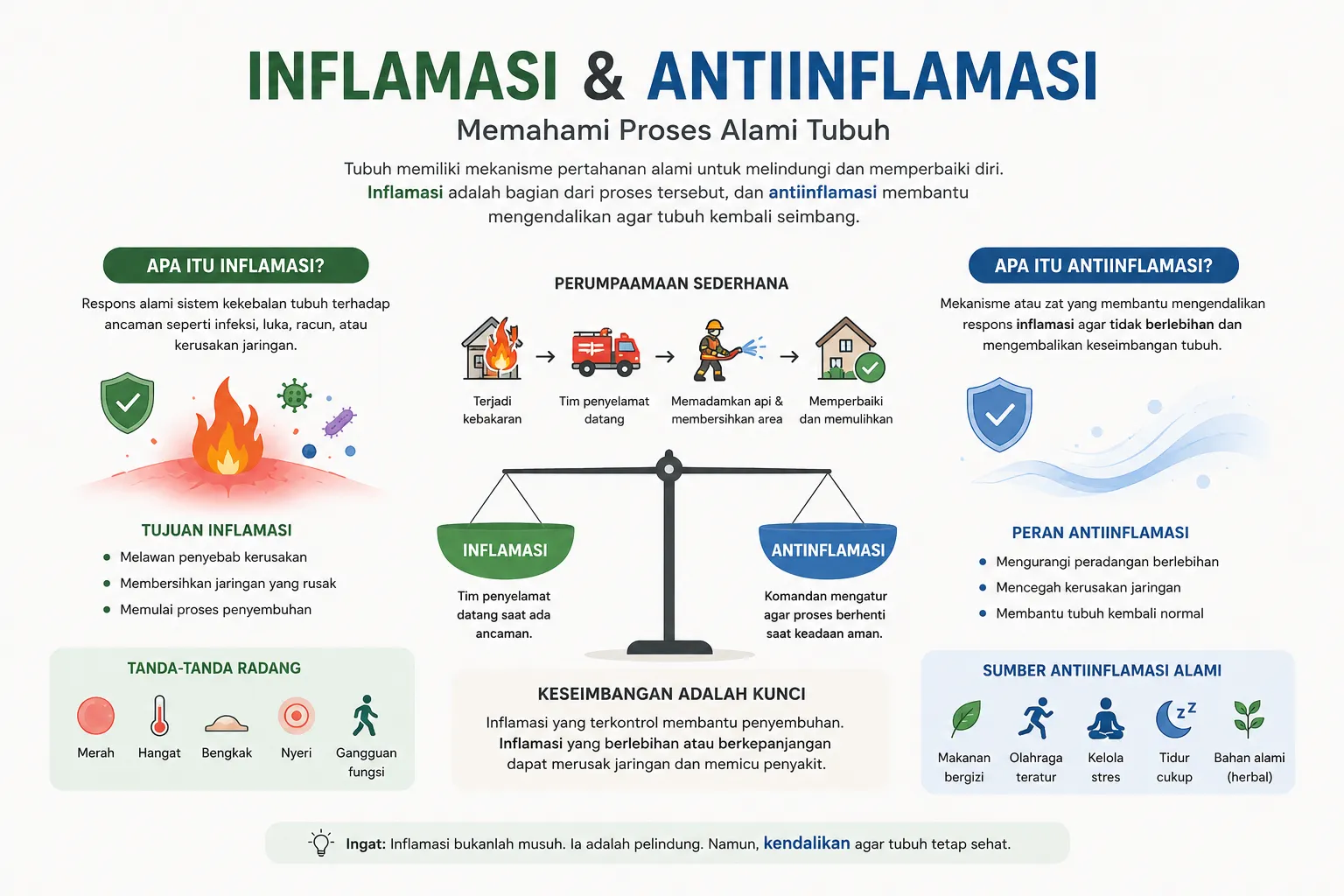 Memahami Inflamasi dan Antiinflamasi dengan Mudah, Berikut Perumpamaannya